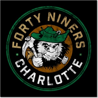 Charlotte Forty Niners Vintage Design Posters and Art